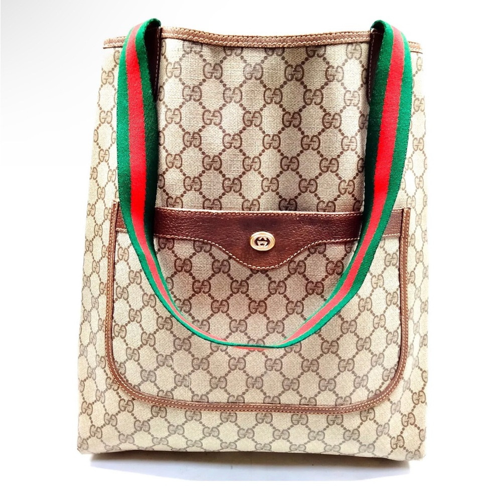 Gucci VTG Tote Sherry Line Bag 07